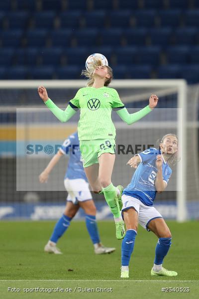 Jule Brand, PreZero Arena, Sinsheim, 24.09.2022, DFB, sport, action, Fussball, September 2022, Saison 2022/2023, 2. Spieltag, Die Liga, FLYERALARM Frauen-Bundesliga, VFL, TSG, VfL Wolfsburg, TSG Hoffenheim - Bild-ID: 2340523 Jule Brand, PreZero Arena, Sinsheim, 24.09.2022, DFB, sport, action, Fussball, September 2022, Saison 2022/2023, 2. Spieltag, Die Liga, FLYERALARM Frauen-Bundesliga, VFL, TSG, VfL Wolfsburg, TSG Hoffenheim - Bild-ID: 2340523