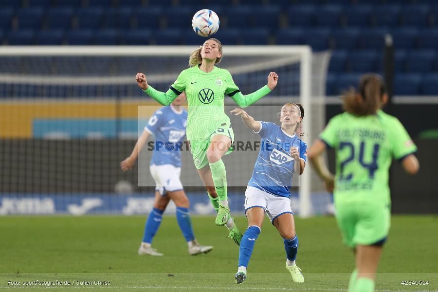 Jule Brand, PreZero Arena, Sinsheim, 24.09.2022, DFB, sport, action, Fussball, September 2022, Saison 2022/2023, 2. Spieltag, Die Liga, FLYERALARM Frauen-Bundesliga, VFL, TSG, VfL Wolfsburg, TSG Hoffenheim - Bild-ID: 2340524 Jule Brand, PreZero Arena, Sinsheim, 24.09.2022, DFB, sport, action, Fussball, September 2022, Saison 2022/2023, 2. Spieltag, Die Liga, FLYERALARM Frauen-Bundesliga, VFL, TSG, VfL Wolfsburg, TSG Hoffenheim - Bild-ID: 2340524