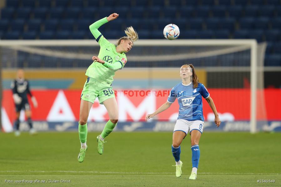 Jule Brand, PreZero Arena, Sinsheim, 24.09.2022, DFB, sport, action, Fussball, September 2022, Saison 2022/2023, 2. Spieltag, Die Liga, FLYERALARM Frauen-Bundesliga, VFL, TSG, VfL Wolfsburg, TSG Hoffenheim - Bild-ID: 2340549