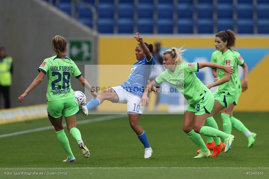 Gia Corley, PreZero Arena, Sinsheim, 24.09.2022, DFB, sport, action, Fussball, September 2022, Saison 2022/2023, 2. Spieltag, Die Liga, FLYERALARM Frauen-Bundesliga, VFL, TSG, VfL Wolfsburg, TSG Hoffenheim - Bild-ID: 2340633 Gia Corley, PreZero Arena, Sinsheim, 24.09.2022, DFB, sport, action, Fussball, September 2022, Saison 2022/2023, 2. Spieltag, Die Liga, FLYERALARM Frauen-Bundesliga, VFL, TSG, VfL Wolfsburg, TSG Hoffenheim - Bild-ID: 2340633