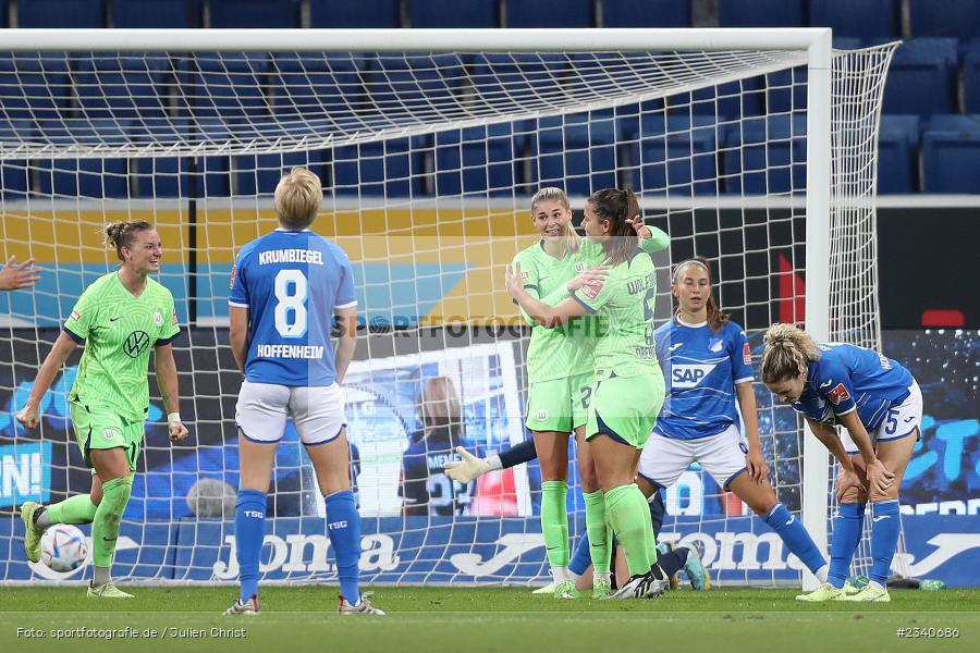Jule Brand, PreZero Arena, Sinsheim, 24.09.2022, DFB, sport, action, Fussball, September 2022, Saison 2022/2023, 2. Spieltag, Die Liga, FLYERALARM Frauen-Bundesliga, VFL, TSG, VfL Wolfsburg, TSG Hoffenheim - Bild-ID: 2340686 Jule Brand, PreZero Arena, Sinsheim, 24.09.2022, DFB, sport, action, Fussball, September 2022, Saison 2022/2023, 2. Spieltag, Die Liga, FLYERALARM Frauen-Bundesliga, VFL, TSG, VfL Wolfsburg, TSG Hoffenheim - Bild-ID: 2340686