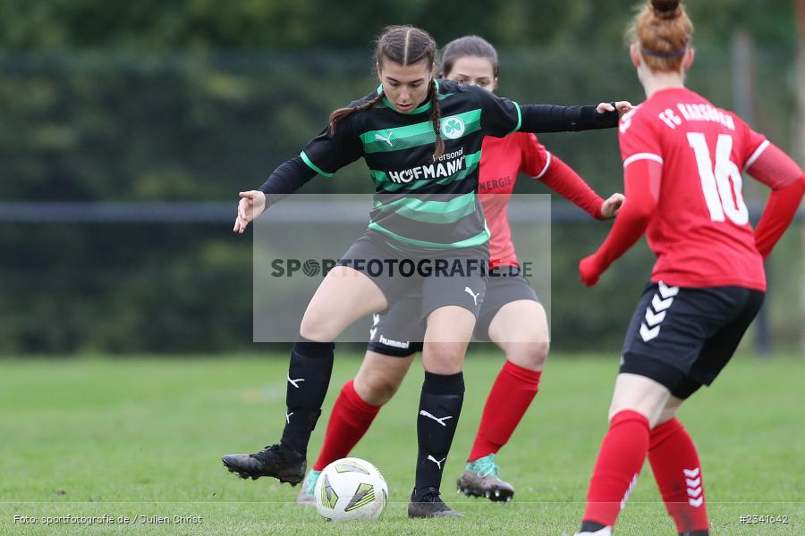 Emily-Sophie Malz, Sportgelände, Karsbach, 01.10.2022, BFV, sport, action, Fussball, Oktober 2022, Saison 2022/2023, 5. Spieltag, Frauen, Landesliga Nord, SGF, FCK, SpVgg Greuther Fürth, FC Karsbach - Bild-ID: 2341642