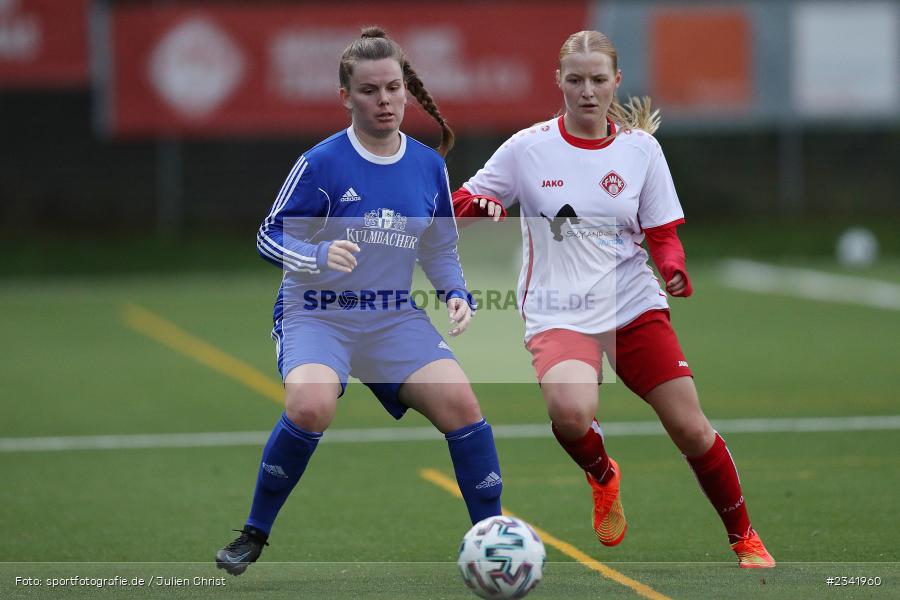 Anabel Wanner, Laura Maier, Soccergirl Sportpark, Würzburg, 02.10.2022, BFV, sport, action, Fussball, Oktober 2022, Saison 2022/2023, 5. Spieltag, Bezirksoberliga Frauen, DJK, FWK, DJK Schweinfurt, FC Würzburger Kickers II - Bild-ID: 2341960