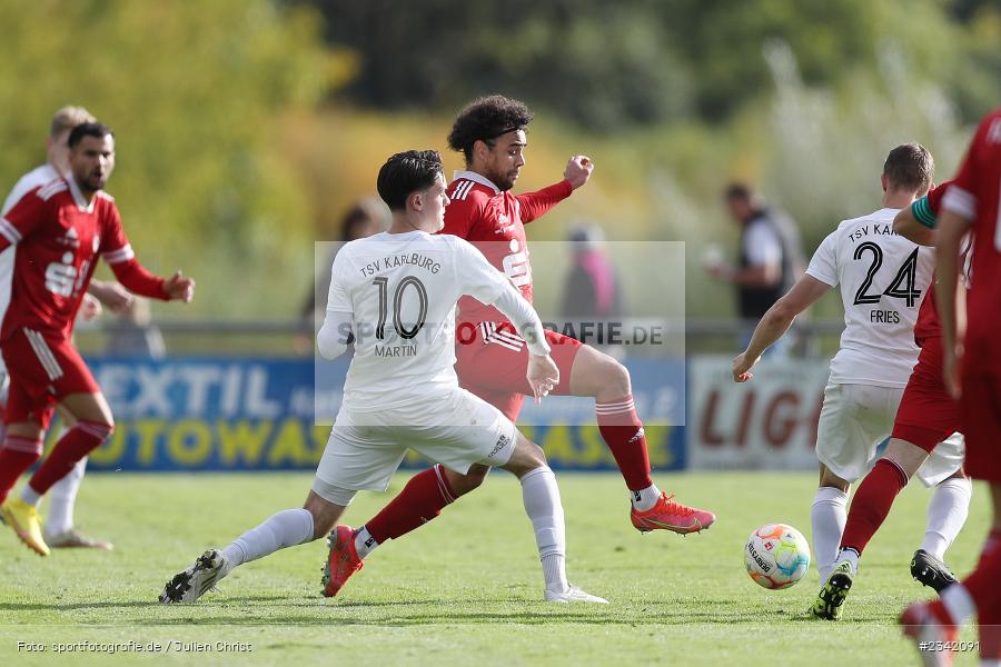 Tevin Mc Cullough, Sportgelände, Karlstadt, 03.10.2022, sport, action, BFV, Fussball, Oktober 2022, Saison 2022/2023, 15. Spieltag, Landesliga Nordwest, FCC, TSV, FC Coburg, TSV Karlburg - Bild-ID: 2342091