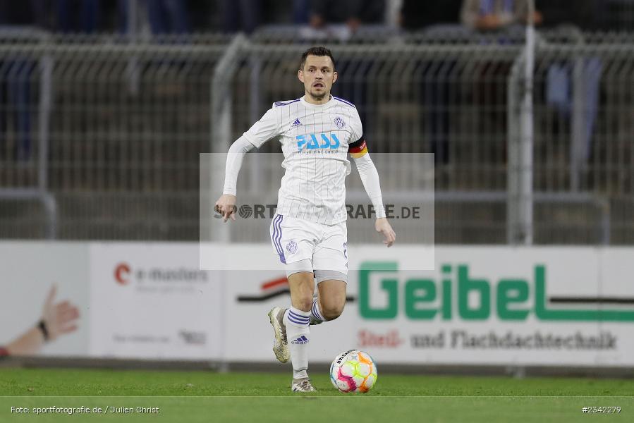 Daniel Cheron, Stadion am Schönbusch, Aschaffenburg, 07.10.2022, sport, action, BFV, Fussball, Oktober 2022, Saison 2022/2023, Spiel-Nr. 152, 16. Spieltag, Regionalliga Bayern, TSV, SVA, TSV Rain/Lech, SV Viktoria Aschaffenburg - Bild-ID: 2342279