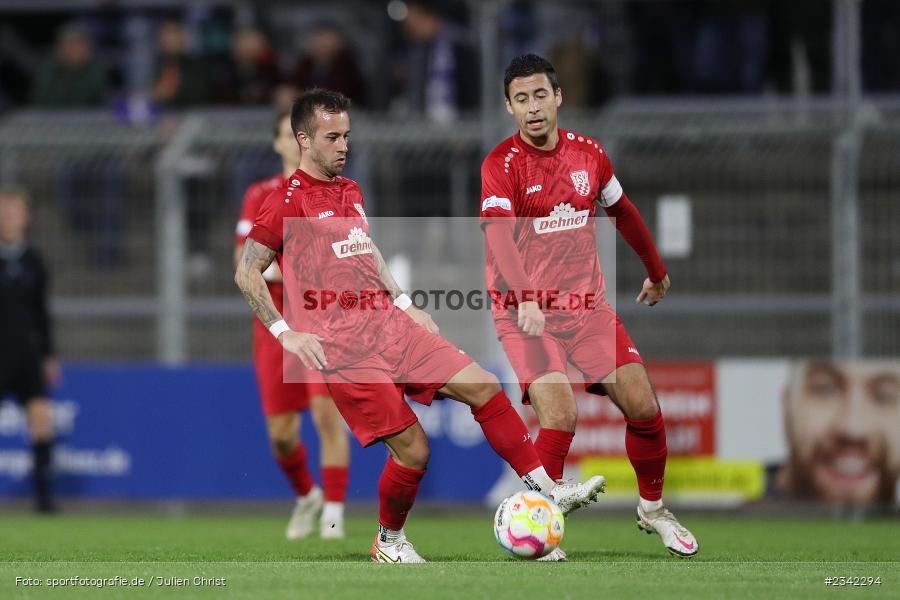 Angelo Mayer, Stadion am Schönbusch, Aschaffenburg, 07.10.2022, sport, action, BFV, Fussball, Oktober 2022, Saison 2022/2023, Spiel-Nr. 152, 16. Spieltag, Regionalliga Bayern, TSV, SVA, TSV Rain/Lech, SV Viktoria Aschaffenburg - Bild-ID: 2342294