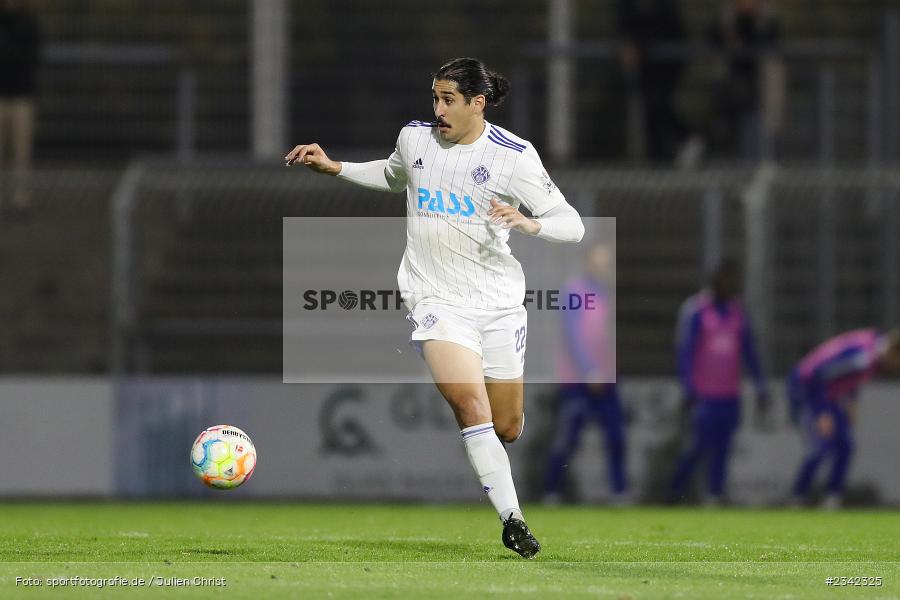 Hamza Boutakhrit, Stadion am Schönbusch, Aschaffenburg, 07.10.2022, sport, action, BFV, Fussball, Oktober 2022, Saison 2022/2023, Spiel-Nr. 152, 16. Spieltag, Regionalliga Bayern, TSV, SVA, TSV Rain/Lech, SV Viktoria Aschaffenburg - Bild-ID: 2342325