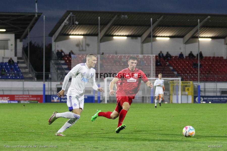 Niklas Meyer, Stadion am Schönbusch, Aschaffenburg, 07.10.2022, sport, action, BFV, Fussball, Oktober 2022, Saison 2022/2023, Spiel-Nr. 152, 16. Spieltag, Regionalliga Bayern, TSV, SVA, TSV Rain/Lech, SV Viktoria Aschaffenburg - Bild-ID: 2342347