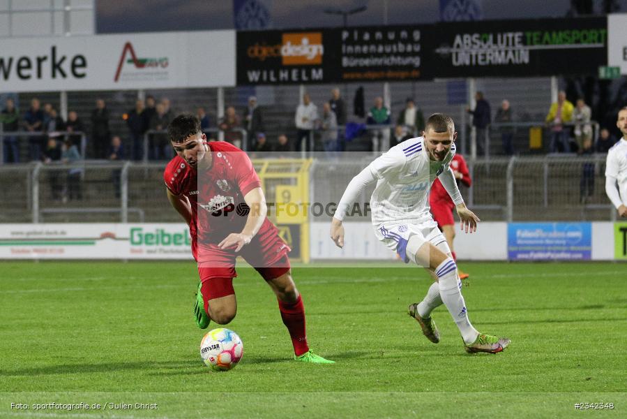 Niklas Meyer, Stadion am Schönbusch, Aschaffenburg, 07.10.2022, sport, action, BFV, Fussball, Oktober 2022, Saison 2022/2023, Spiel-Nr. 152, 16. Spieltag, Regionalliga Bayern, TSV, SVA, TSV Rain/Lech, SV Viktoria Aschaffenburg - Bild-ID: 2342348