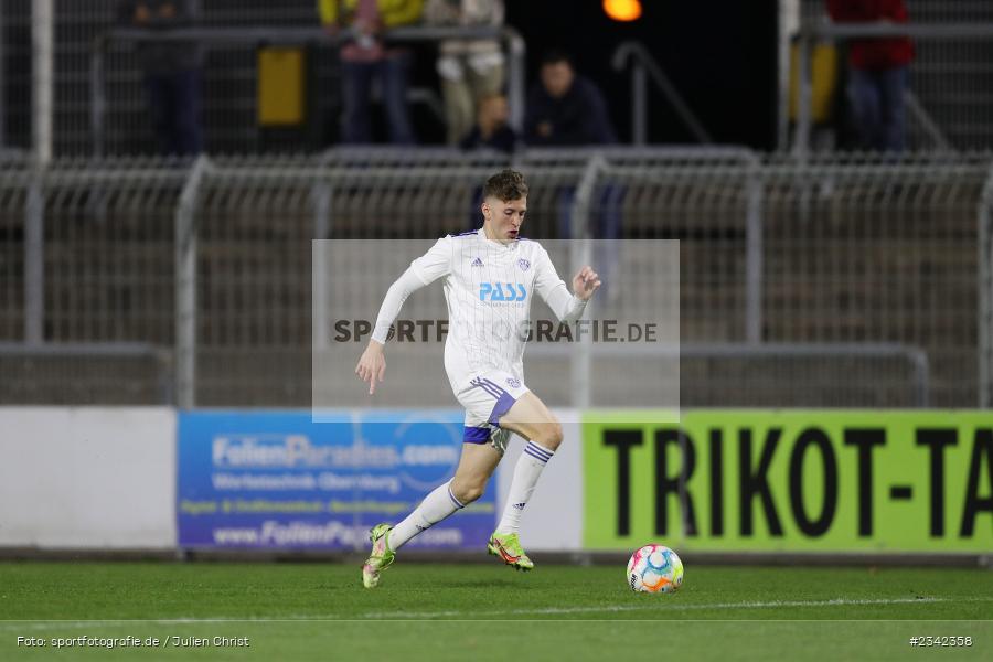 Benedict Laverty, Stadion am Schönbusch, Aschaffenburg, 07.10.2022, sport, action, BFV, Fussball, Oktober 2022, Saison 2022/2023, Spiel-Nr. 152, 16. Spieltag, Regionalliga Bayern, TSV, SVA, TSV Rain/Lech, SV Viktoria Aschaffenburg - Bild-ID: 2342358