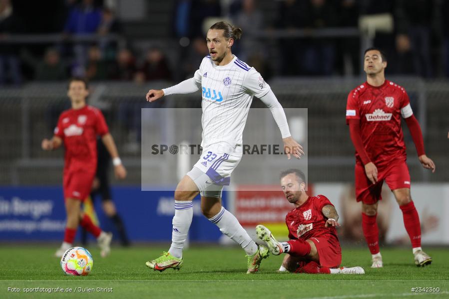 Nicolas Hebisch, Stadion am Schönbusch, Aschaffenburg, 07.10.2022, sport, action, BFV, Fussball, Oktober 2022, Saison 2022/2023, Spiel-Nr. 152, 16. Spieltag, Regionalliga Bayern, TSV, SVA, TSV Rain/Lech, SV Viktoria Aschaffenburg - Bild-ID: 2342360