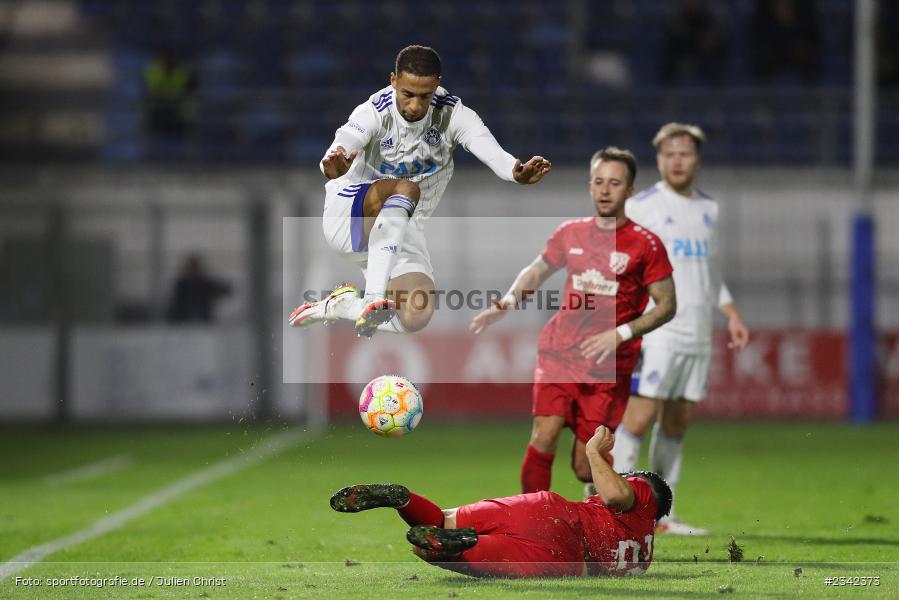 Felix Metzler, Stadion am Schönbusch, Aschaffenburg, 07.10.2022, sport, action, BFV, Fussball, Oktober 2022, Saison 2022/2023, Spiel-Nr. 152, 16. Spieltag, Regionalliga Bayern, TSV, SVA, TSV Rain/Lech, SV Viktoria Aschaffenburg - Bild-ID: 2342373