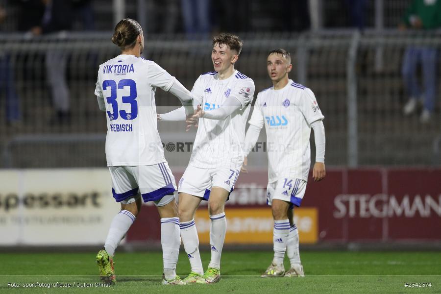 Benedict Laverty, Stadion am Schönbusch, Aschaffenburg, 07.10.2022, sport, action, BFV, Fussball, Oktober 2022, Saison 2022/2023, Spiel-Nr. 152, 16. Spieltag, Regionalliga Bayern, TSV, SVA, TSV Rain/Lech, SV Viktoria Aschaffenburg - Bild-ID: 2342374