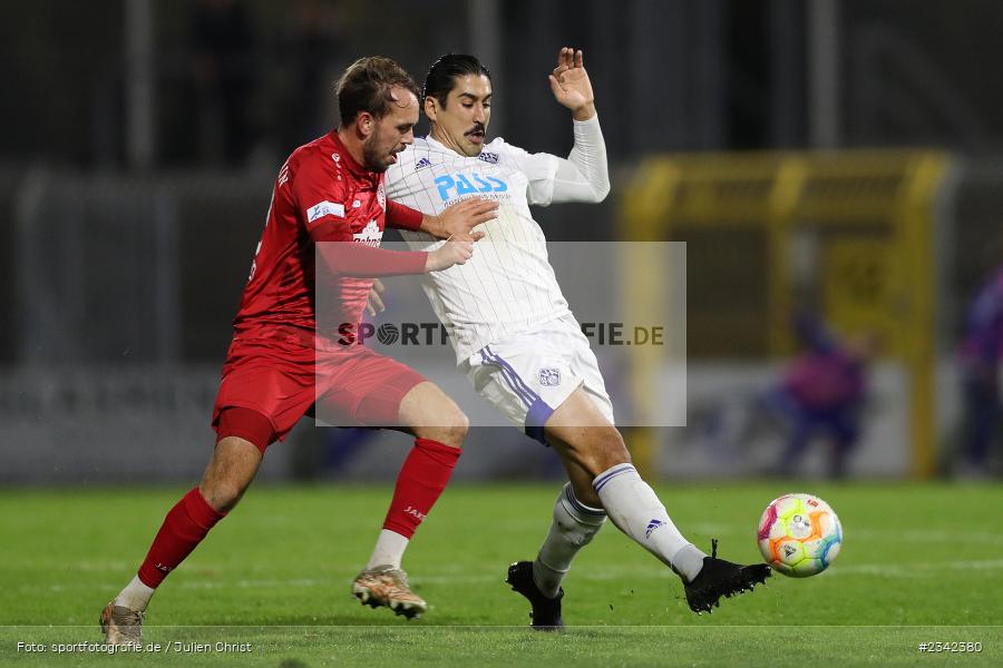 Hamza Boutakhrit, Stadion am Schönbusch, Aschaffenburg, 07.10.2022, sport, action, BFV, Fussball, Oktober 2022, Saison 2022/2023, Spiel-Nr. 152, 16. Spieltag, Regionalliga Bayern, TSV, SVA, TSV Rain/Lech, SV Viktoria Aschaffenburg - Bild-ID: 2342380