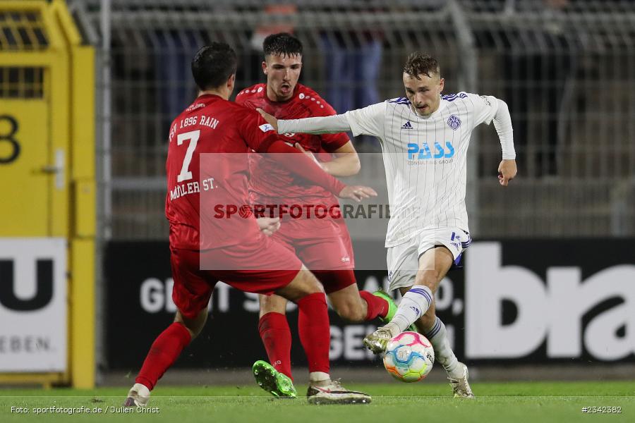 Alexandru Paraschiv, Stadion am Schönbusch, Aschaffenburg, 07.10.2022, sport, action, BFV, Fussball, Oktober 2022, Saison 2022/2023, Spiel-Nr. 152, 16. Spieltag, Regionalliga Bayern, TSV, SVA, TSV Rain/Lech, SV Viktoria Aschaffenburg - Bild-ID: 2342382