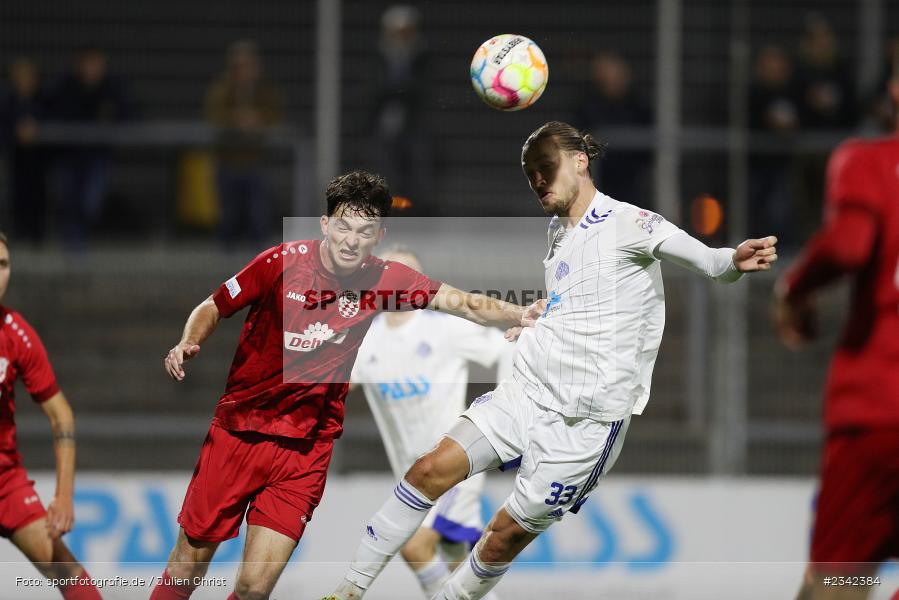 Nicolas Hebisch, Stadion am Schönbusch, Aschaffenburg, 07.10.2022, sport, action, BFV, Fussball, Oktober 2022, Saison 2022/2023, Spiel-Nr. 152, 16. Spieltag, Regionalliga Bayern, TSV, SVA, TSV Rain/Lech, SV Viktoria Aschaffenburg - Bild-ID: 2342384