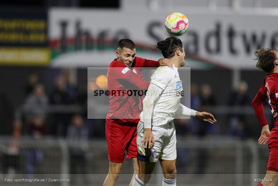 Leo Benz, Stadion am Schönbusch, Aschaffenburg, 07.10.2022, sport, action, BFV, Fussball, Oktober 2022, Saison 2022/2023, Spiel-Nr. 152, 16. Spieltag, Regionalliga Bayern, TSV, SVA, TSV Rain/Lech, SV Viktoria Aschaffenburg - Bild-ID: 2342404