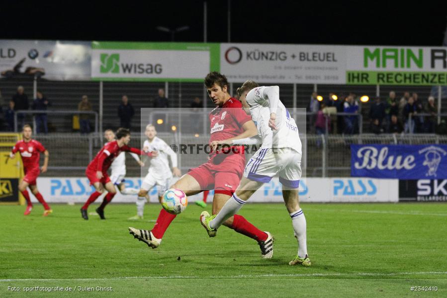 Benedict Laverty, Stadion am Schönbusch, Aschaffenburg, 07.10.2022, sport, action, BFV, Fussball, Oktober 2022, Saison 2022/2023, Spiel-Nr. 152, 16. Spieltag, Regionalliga Bayern, TSV, SVA, TSV Rain/Lech, SV Viktoria Aschaffenburg - Bild-ID: 2342410