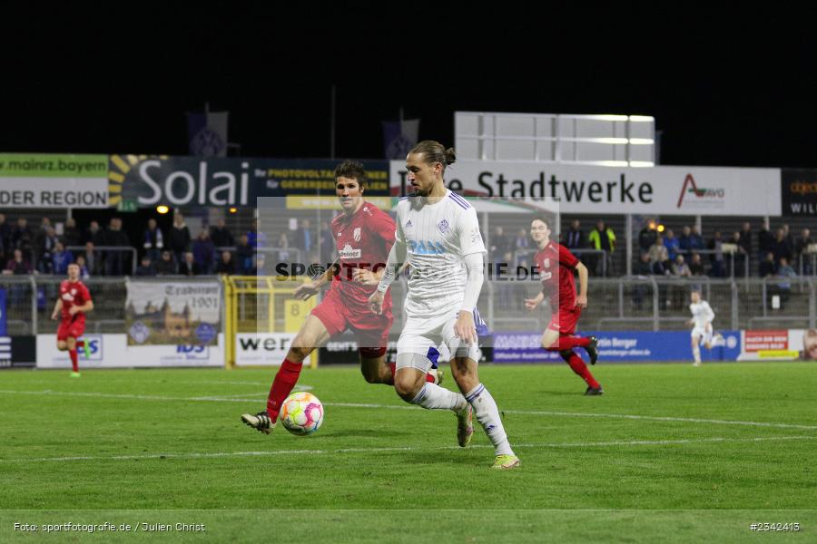 Nicolas Hebisch, Stadion am Schönbusch, Aschaffenburg, 07.10.2022, sport, action, BFV, Fussball, Oktober 2022, Saison 2022/2023, Spiel-Nr. 152, 16. Spieltag, Regionalliga Bayern, TSV, SVA, TSV Rain/Lech, SV Viktoria Aschaffenburg - Bild-ID: 2342413