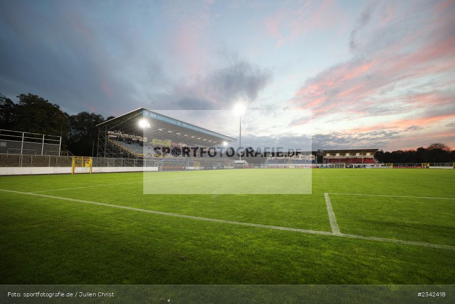 Stimmung, Rasen, Stadion, Stadion am Schönbusch, Aschaffenburg, 07.10.2022, sport, action, BFV, Fussball, Oktober 2022, Saison 2022/2023, Spiel-Nr. 152, 16. Spieltag, Regionalliga Bayern, TSV, SVA, TSV Rain/Lech, SV Viktoria Aschaffenburg - Bild-ID: 2342418