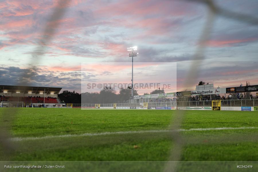 Stimmung, Rasen, Stadion, Stadion am Schönbusch, Aschaffenburg, 07.10.2022, sport, action, BFV, Fussball, Oktober 2022, Saison 2022/2023, Spiel-Nr. 152, 16. Spieltag, Regionalliga Bayern, TSV, SVA, TSV Rain/Lech, SV Viktoria Aschaffenburg - Bild-ID: 2342419