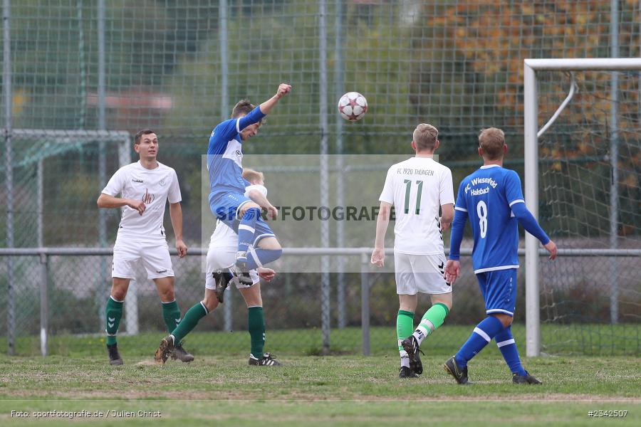 Dominic Reith, Sportgelände, Lohr-Halsbach, 08.10.2022, sport, action, BFV, Fussball, Oktober 2022, Saison 2022/2023, 12. Spieltag, FCT, FCWH, Kreisklasse Würzburg, FC 1920 Thüngen, FC Wiesenfeld-Halsbach - Bild-ID: 2342507