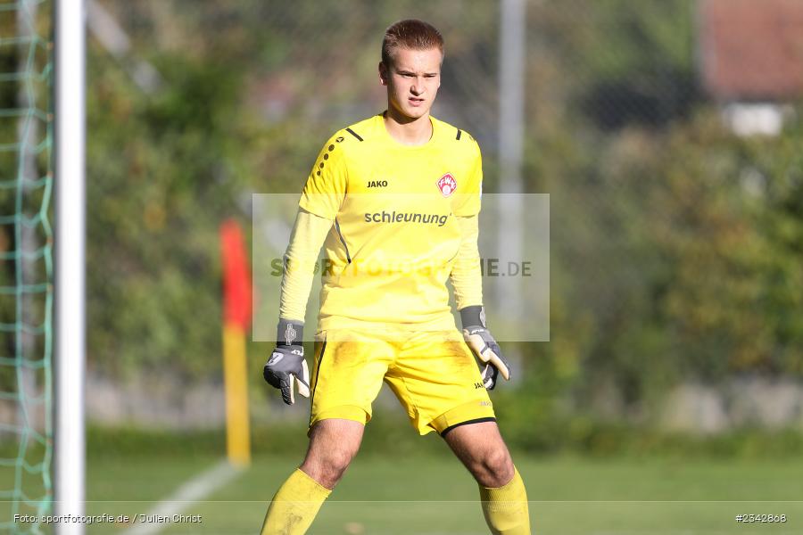 Leon Walch, KRE Sportpark, Würzburg, 09.10.2022, sport, action, BFV, Fussball, Oktober 2022, Saison 2022/2023, SSV, FWK, A-Junioren, U19 Bayernliga, SSV Jahn Regensburg, FC Würzburger Kickers - Bild-ID: 2342868