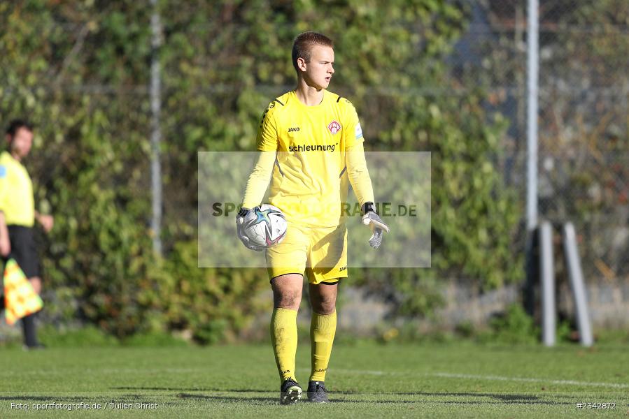 Leon Walch, KRE Sportpark, Würzburg, 09.10.2022, sport, action, BFV, Fussball, Oktober 2022, Saison 2022/2023, SSV, FWK, A-Junioren, U19 Bayernliga, SSV Jahn Regensburg, FC Würzburger Kickers - Bild-ID: 2342872