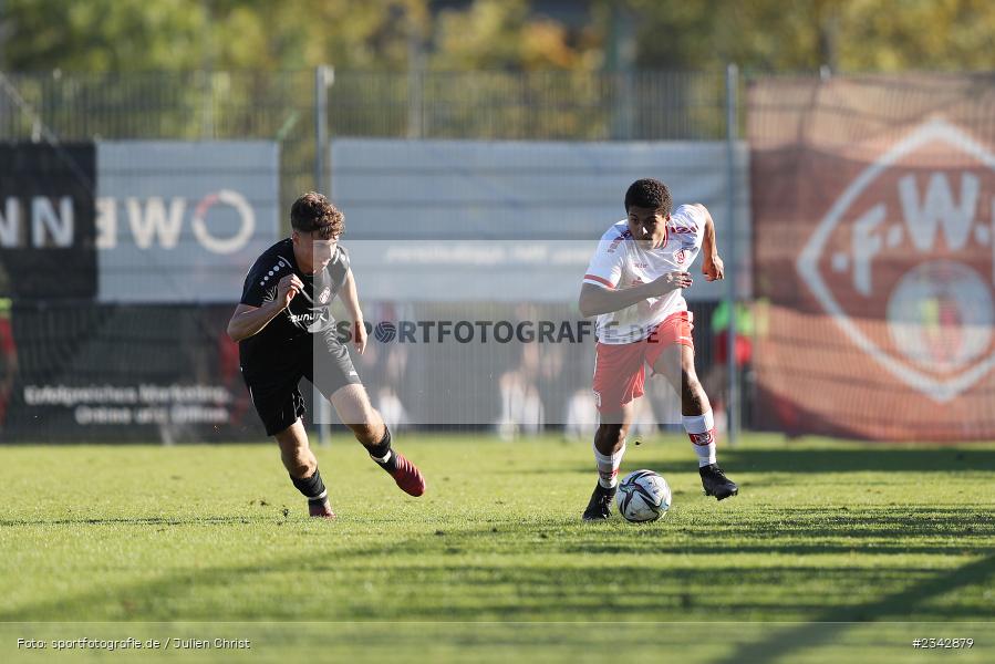 Marco Maul, KRE Sportpark, Würzburg, 09.10.2022, sport, action, BFV, Fussball, Oktober 2022, Saison 2022/2023, SSV, FWK, A-Junioren, U19 Bayernliga, SSV Jahn Regensburg, FC Würzburger Kickers - Bild-ID: 2342879