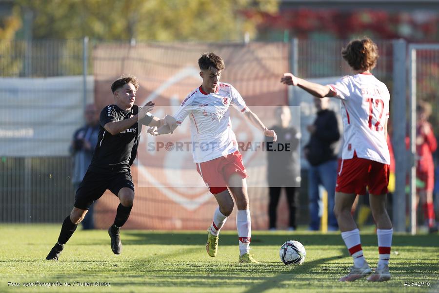 Johannes Rehwald, KRE Sportpark, Würzburg, 09.10.2022, sport, action, BFV, Fussball, Oktober 2022, Saison 2022/2023, SSV, FWK, A-Junioren, U19 Bayernliga, SSV Jahn Regensburg, FC Würzburger Kickers - Bild-ID: 2342916