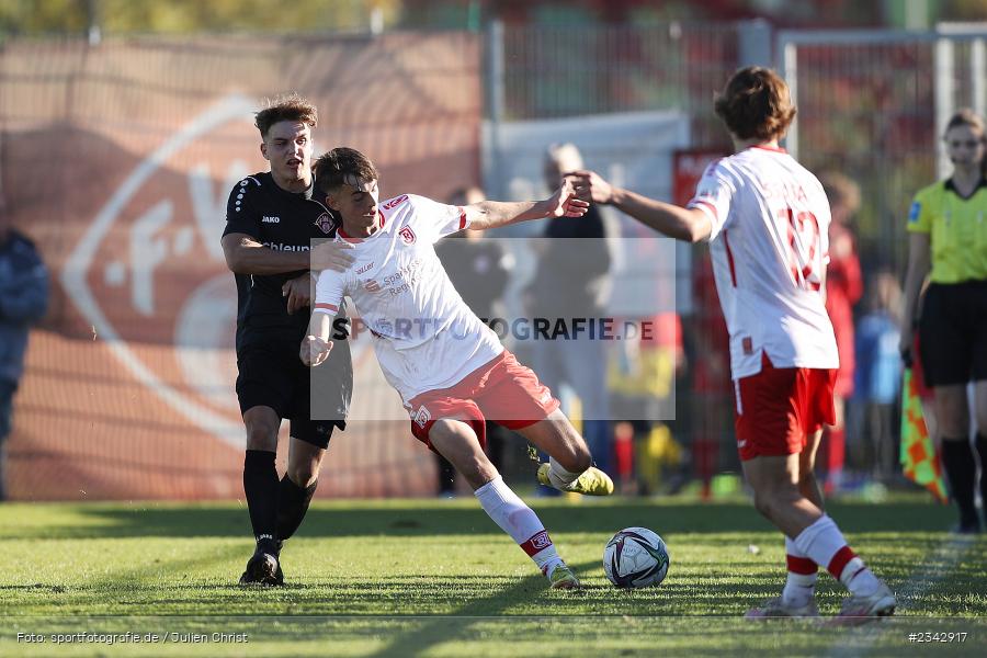 Johannes Rehwald, KRE Sportpark, Würzburg, 09.10.2022, sport, action, BFV, Fussball, Oktober 2022, Saison 2022/2023, SSV, FWK, A-Junioren, U19 Bayernliga, SSV Jahn Regensburg, FC Würzburger Kickers - Bild-ID: 2342917