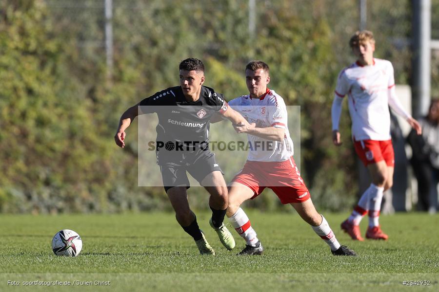 Marcel Fischer, KRE Sportpark, Würzburg, 09.10.2022, sport, action, BFV, Fussball, Oktober 2022, Saison 2022/2023, SSV, FWK, A-Junioren, U19 Bayernliga, SSV Jahn Regensburg, FC Würzburger Kickers - Bild-ID: 2342932