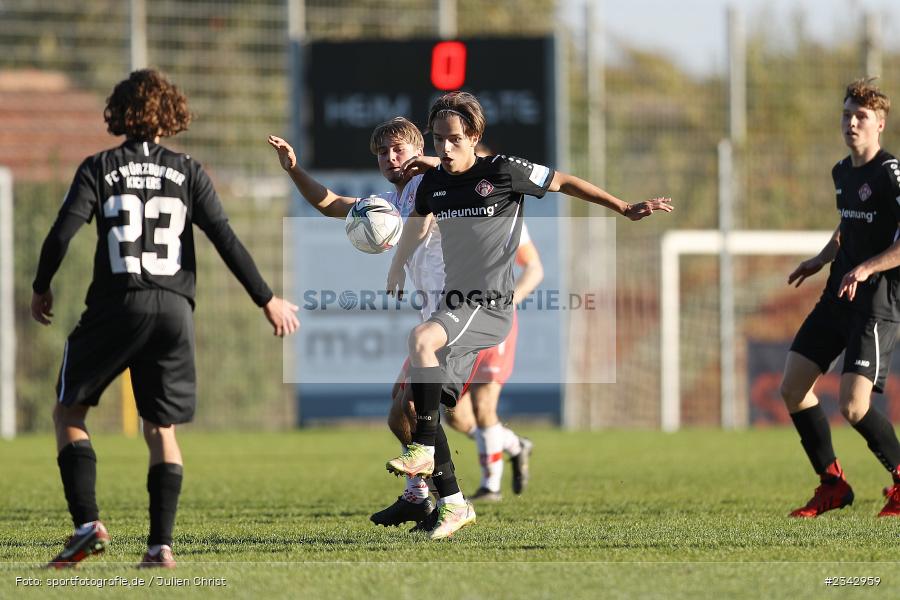 Lennard Schneider, KRE Sportpark, Würzburg, 09.10.2022, sport, action, BFV, Fussball, Oktober 2022, Saison 2022/2023, SSV, FWK, A-Junioren, U19 Bayernliga, SSV Jahn Regensburg, FC Würzburger Kickers - Bild-ID: 2342959