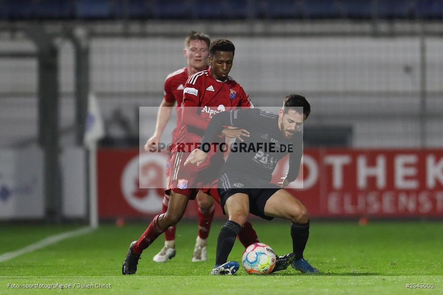 Silas Tom Zehnder, Stadion am Schönbusch, Aschaffenburg, 14.10.2022, sport, action, BFV, Fussball, Oktober 2022, Saison 2022/2023, 17. Spieltag, 4. Liga, RLB, Regionalliga Bayern, UHA, SVA, SpVgg Unterhaching, SV Viktoria Aschaffenburg - Bild-ID: 2343002 Silas Tom Zehnder, Stadion am Schönbusch, Aschaffenburg, 14.10.2022, sport, action, BFV, Fussball, Oktober 2022, Saison 2022/2023, 17. Spieltag, 4. Liga, RLB, Regionalliga Bayern, UHA, SVA, SpVgg Unterhaching, SV Viktoria Aschaffenburg - Bild-ID: 2343002
