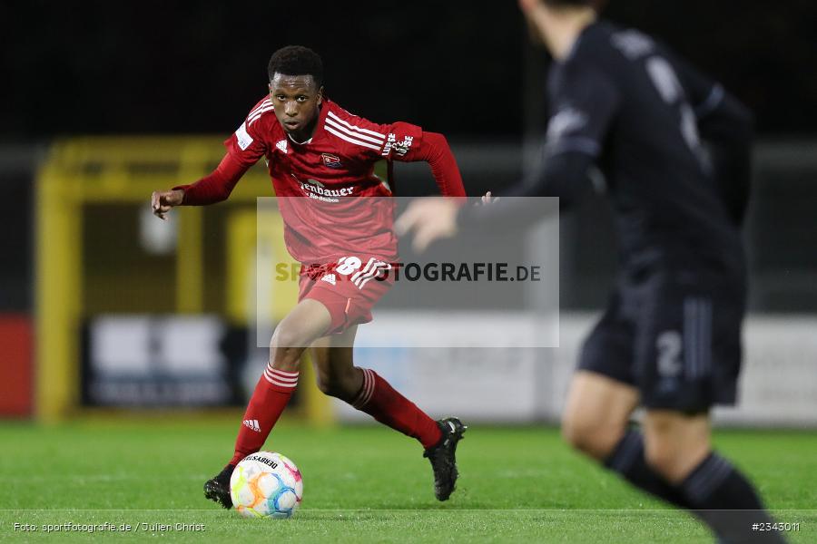 Boipelo Mashigo, Stadion am Schönbusch, Aschaffenburg, 14.10.2022, sport, action, BFV, Fussball, Oktober 2022, Saison 2022/2023, 17. Spieltag, 4. Liga, RLB, Regionalliga Bayern, UHA, SVA, SpVgg Unterhaching, SV Viktoria Aschaffenburg - Bild-ID: 2343011