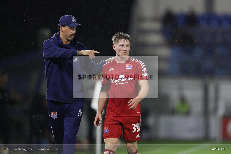 Dennis Waidner, Sandro Wagner, Stadion am Schönbusch, Aschaffenburg, 14.10.2022, sport, action, BFV, Fussball, Oktober 2022, Saison 2022/2023, 17. Spieltag, 4. Liga, RLB, Regionalliga Bayern, UHA, SVA, SpVgg Unterhaching, SV Viktoria Aschaffenburg - Bild-ID: 2343013