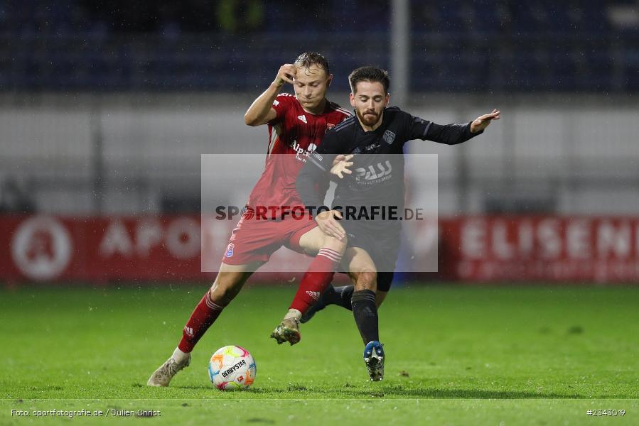 Niclas Anspach, Stadion am Schönbusch, Aschaffenburg, 14.10.2022, sport, action, BFV, Fussball, Oktober 2022, Saison 2022/2023, 17. Spieltag, 4. Liga, RLB, Regionalliga Bayern, UHA, SVA, SpVgg Unterhaching, SV Viktoria Aschaffenburg - Bild-ID: 2343019