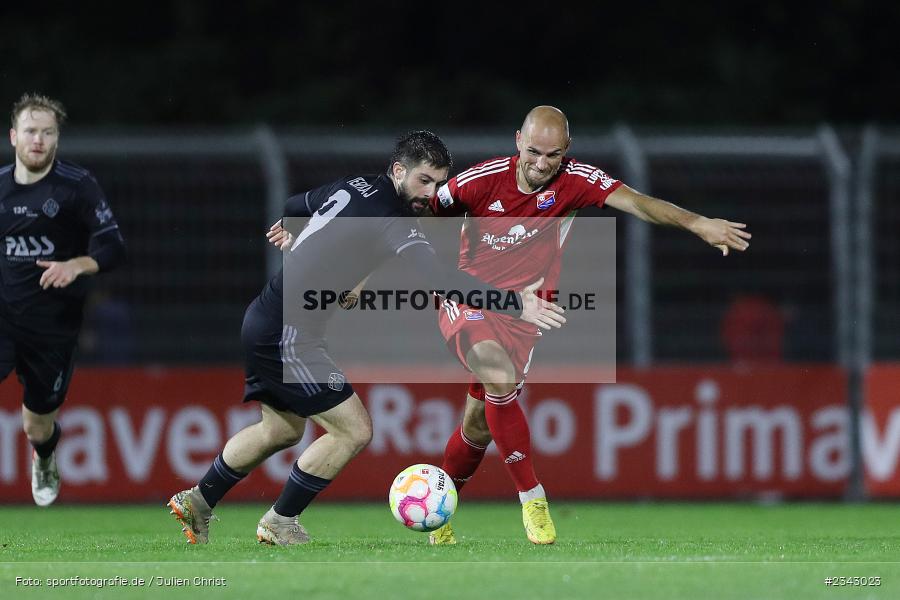 Clay Verkaj, Stadion am Schönbusch, Aschaffenburg, 14.10.2022, sport, action, BFV, Fussball, Oktober 2022, Saison 2022/2023, 17. Spieltag, 4. Liga, RLB, Regionalliga Bayern, UHA, SVA, SpVgg Unterhaching, SV Viktoria Aschaffenburg - Bild-ID: 2343023