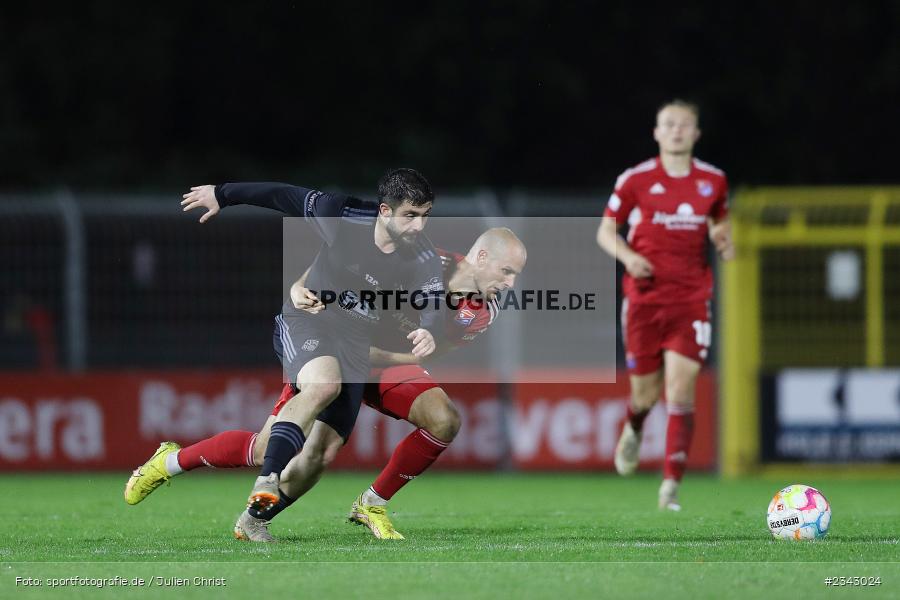 Clay Verkaj, Stadion am Schönbusch, Aschaffenburg, 14.10.2022, sport, action, BFV, Fussball, Oktober 2022, Saison 2022/2023, 17. Spieltag, 4. Liga, RLB, Regionalliga Bayern, UHA, SVA, SpVgg Unterhaching, SV Viktoria Aschaffenburg - Bild-ID: 2343024