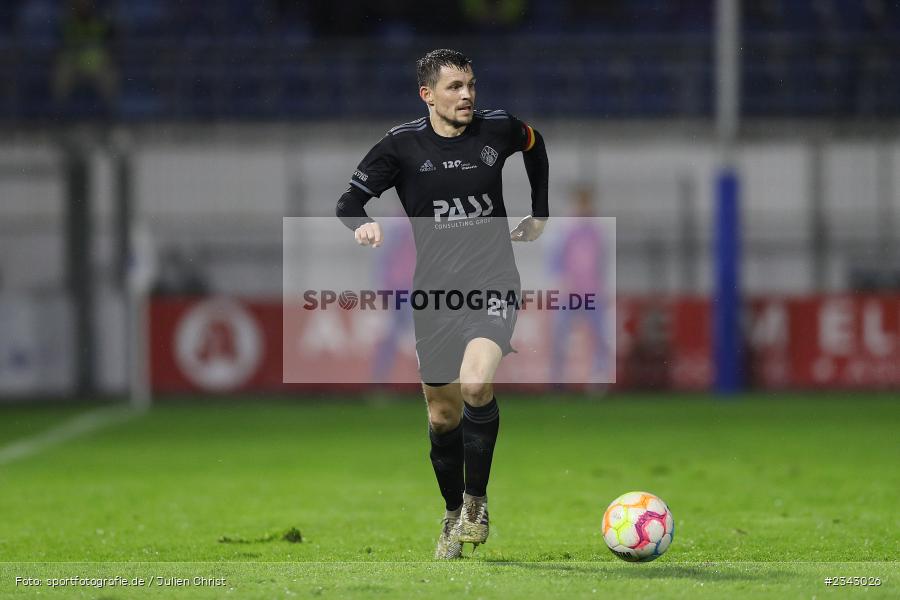 Daniel Cheron, Stadion am Schönbusch, Aschaffenburg, 14.10.2022, sport, action, BFV, Fussball, Oktober 2022, Saison 2022/2023, 17. Spieltag, 4. Liga, RLB, Regionalliga Bayern, UHA, SVA, SpVgg Unterhaching, SV Viktoria Aschaffenburg - Bild-ID: 2343026