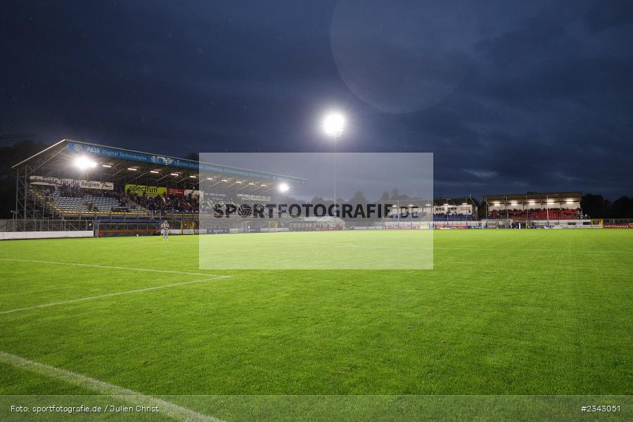 Flutlicht, Stadion, Stadion am Schönbusch, Aschaffenburg, 14.10.2022, sport, action, BFV, Fussball, Oktober 2022, Saison 2022/2023, 17. Spieltag, 4. Liga, RLB, Regionalliga Bayern, UHA, SVA, SpVgg Unterhaching, SV Viktoria Aschaffenburg - Bild-ID: 2343051
