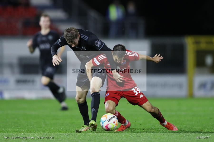 Christoph Ehlich, Stadion am Schönbusch, Aschaffenburg, 14.10.2022, sport, action, BFV, Fussball, Oktober 2022, Saison 2022/2023, 17. Spieltag, 4. Liga, RLB, Regionalliga Bayern, UHA, SVA, SpVgg Unterhaching, SV Viktoria Aschaffenburg - Bild-ID: 2343067