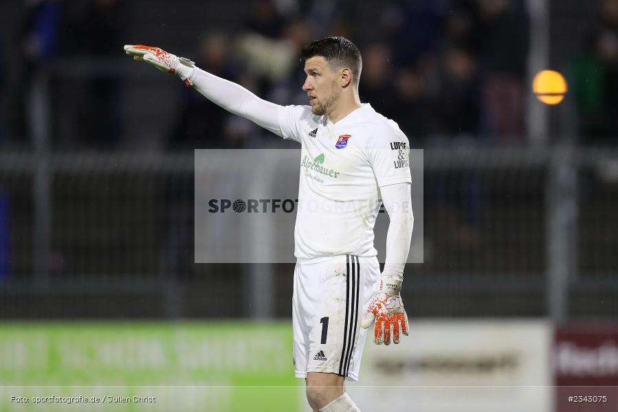 René Vollath, Stadion am Schönbusch, Aschaffenburg, 14.10.2022, sport, action, BFV, Fussball, Oktober 2022, Saison 2022/2023, 17. Spieltag, 4. Liga, RLB, Regionalliga Bayern, UHA, SVA, SpVgg Unterhaching, SV Viktoria Aschaffenburg - Bild-ID: 2343075