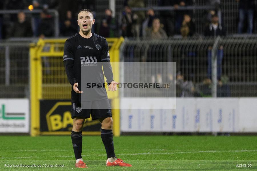 Alexandru Paraschiv, Stadion am Schönbusch, Aschaffenburg, 14.10.2022, sport, action, BFV, Fussball, Oktober 2022, Saison 2022/2023, 17. Spieltag, 4. Liga, RLB, Regionalliga Bayern, UHA, SVA, SpVgg Unterhaching, SV Viktoria Aschaffenburg - Bild-ID: 2343100