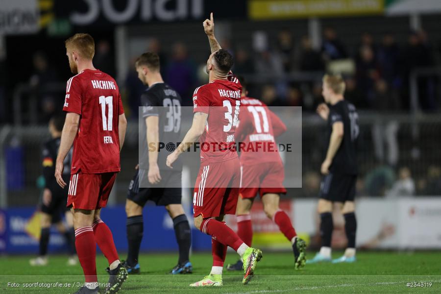 Patrick Hobsch, Stadion am Schönbusch, Aschaffenburg, 14.10.2022, sport, action, BFV, Fussball, Oktober 2022, Saison 2022/2023, 17. Spieltag, 4. Liga, RLB, Regionalliga Bayern, UHA, SVA, SpVgg Unterhaching, SV Viktoria Aschaffenburg - Bild-ID: 2343119