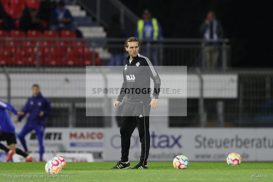 Nico Wegmann, Stadion am Schönbusch, Aschaffenburg, 14.10.2022, sport, action, BFV, Fussball, Oktober 2022, Saison 2022/2023, 17. Spieltag, 4. Liga, RLB, Regionalliga Bayern, UHA, SVA, SpVgg Unterhaching, SV Viktoria Aschaffenburg - Bild-ID: 2343126
