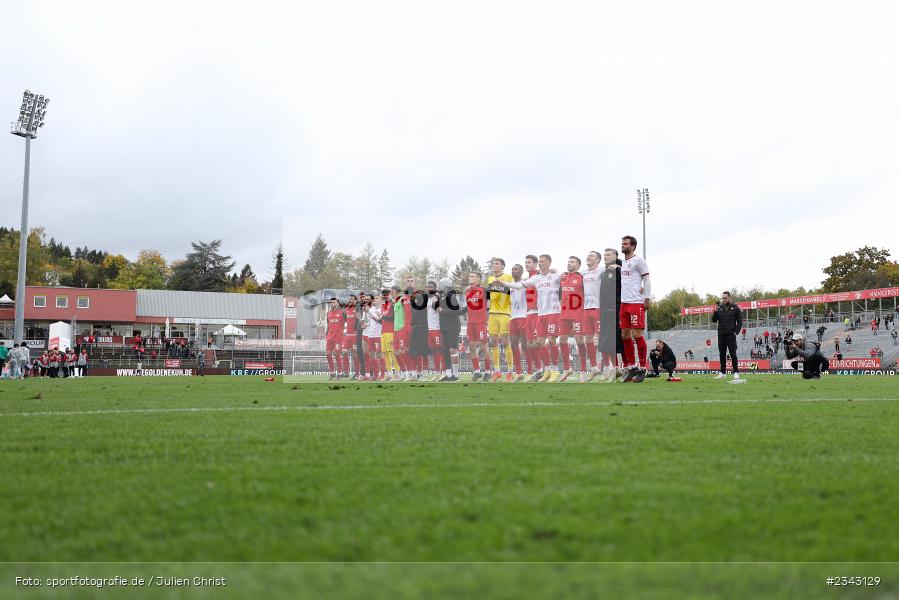 Team, FLYERALARM Arena, Würzburg, 15.10.2022, sport, action, BFV, Fussball, Oktober 2022, Saison 2022/2023, 17. Spieltag, 4. Liga, RLB, Regionalliga Bayern, SGF, FWK, SpVgg Greuther Fürth II, FC Würzburger Kickers - Bild-ID: 2343129