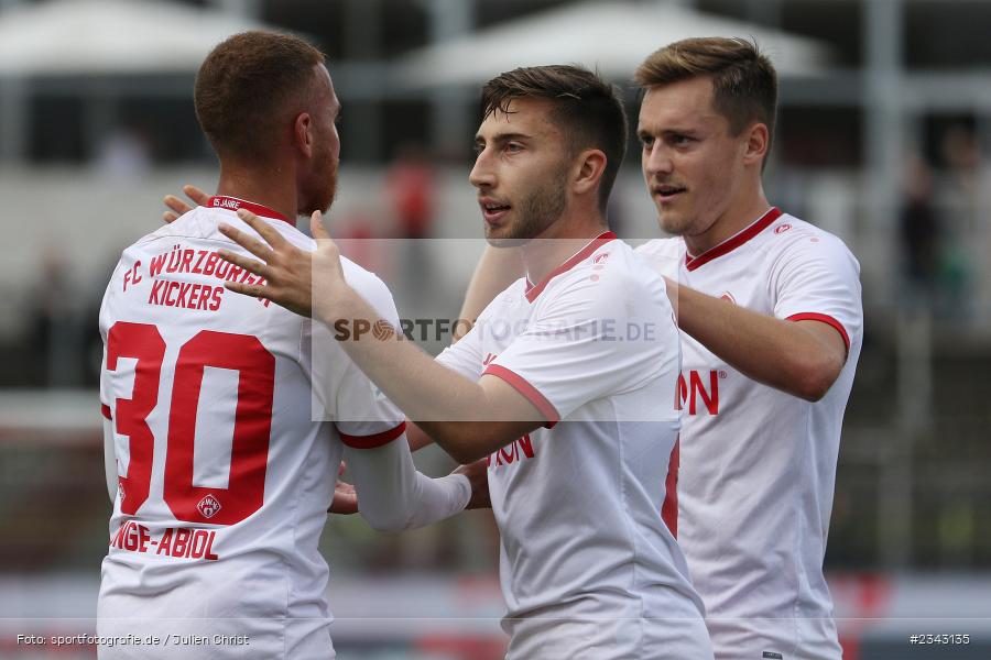 Torjubel, Dominik Meisel, FLYERALARM Arena, Würzburg, 15.10.2022, sport, action, BFV, Fussball, Oktober 2022, Saison 2022/2023, 17. Spieltag, 4. Liga, RLB, Regionalliga Bayern, SGF, FWK, SpVgg Greuther Fürth II, FC Würzburger Kickers - Bild-ID: 2343135