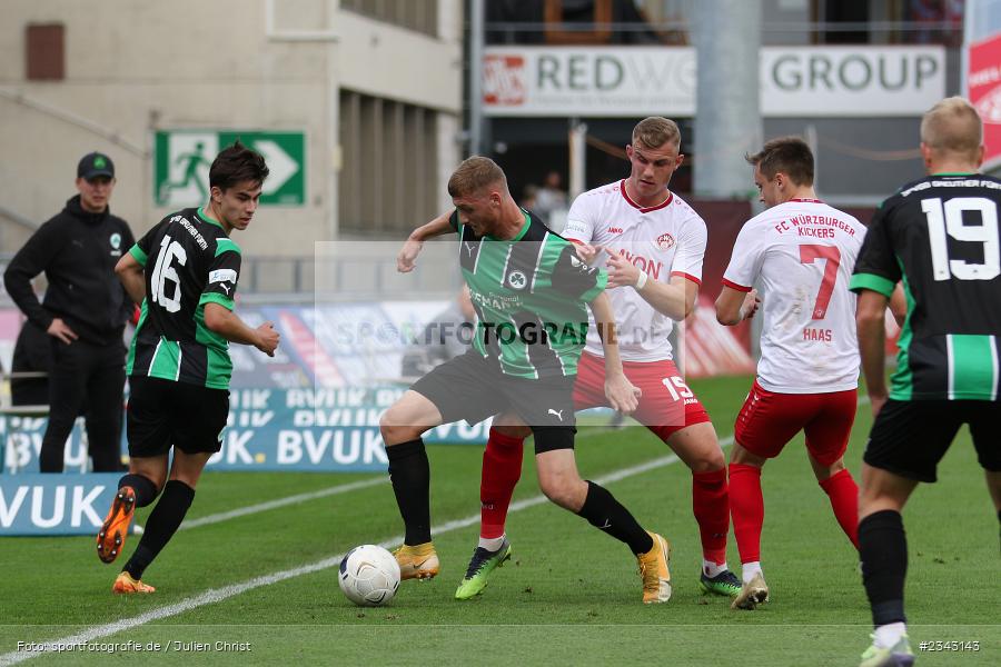 David Ismail, FLYERALARM Arena, Würzburg, 15.10.2022, sport, action, BFV, Fussball, Oktober 2022, Saison 2022/2023, 17. Spieltag, 4. Liga, RLB, Regionalliga Bayern, SGF, FWK, SpVgg Greuther Fürth II, FC Würzburger Kickers - Bild-ID: 2343143