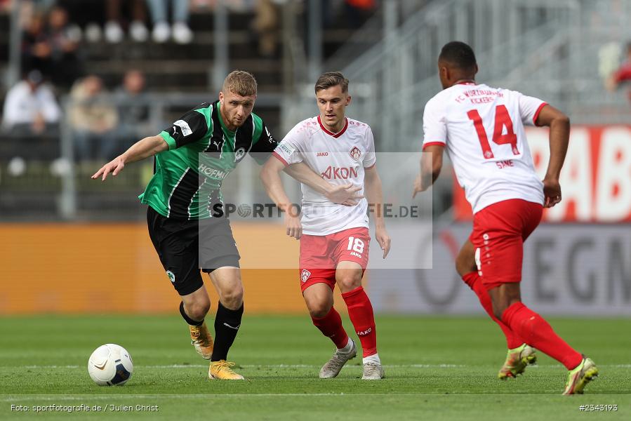 David Ismail, FLYERALARM Arena, Würzburg, 15.10.2022, sport, action, BFV, Fussball, Oktober 2022, Saison 2022/2023, 17. Spieltag, 4. Liga, RLB, Regionalliga Bayern, SGF, FWK, SpVgg Greuther Fürth II, FC Würzburger Kickers - Bild-ID: 2343193
